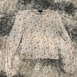 Sheer floral top